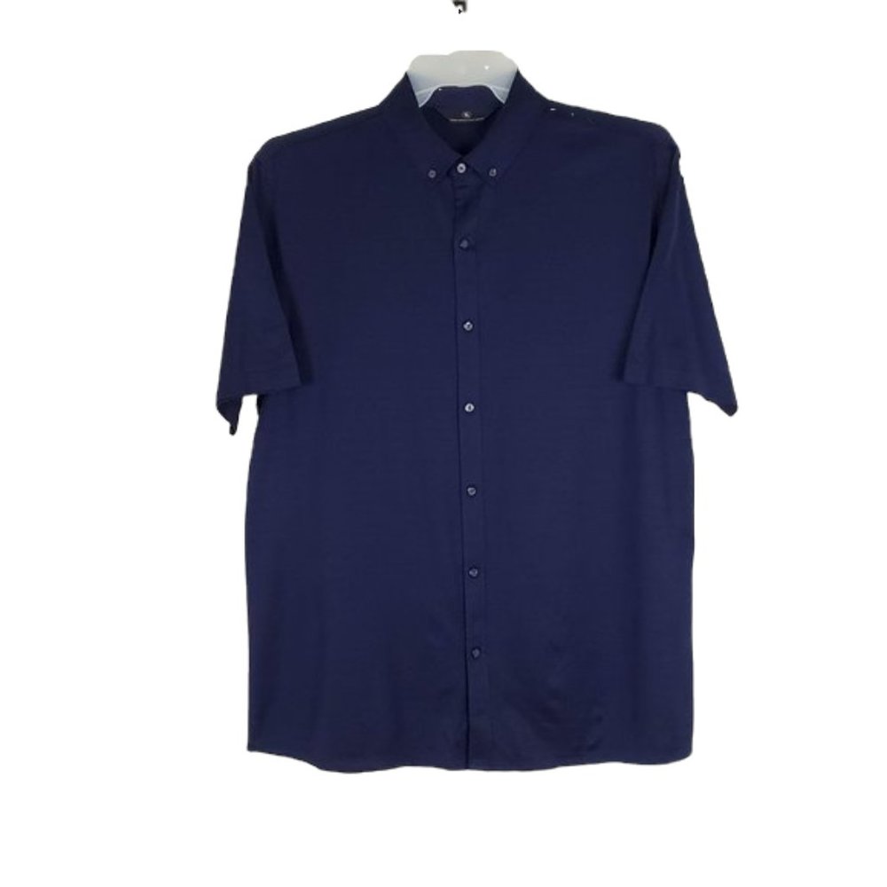 Hart Schaffner Marx Blue Men's Short Sleeve Shirt